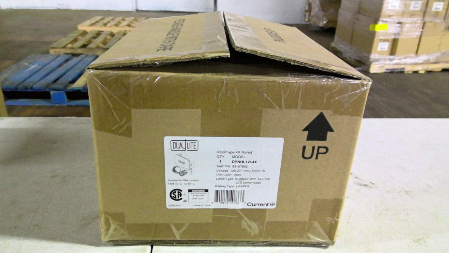 DUAL LITE GREY EMERGENCY LED LIGHT IP66/4X DYNHL12I-4X 120/277VOLT NIB