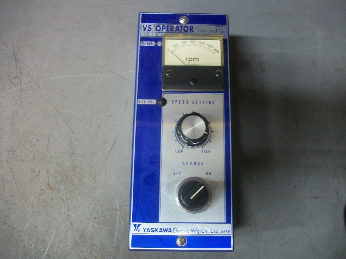 YASKAWA VS SPEED DRIVE OPERATOR JVOP-08 CODE NO. 73041-00082 0-1800RPM