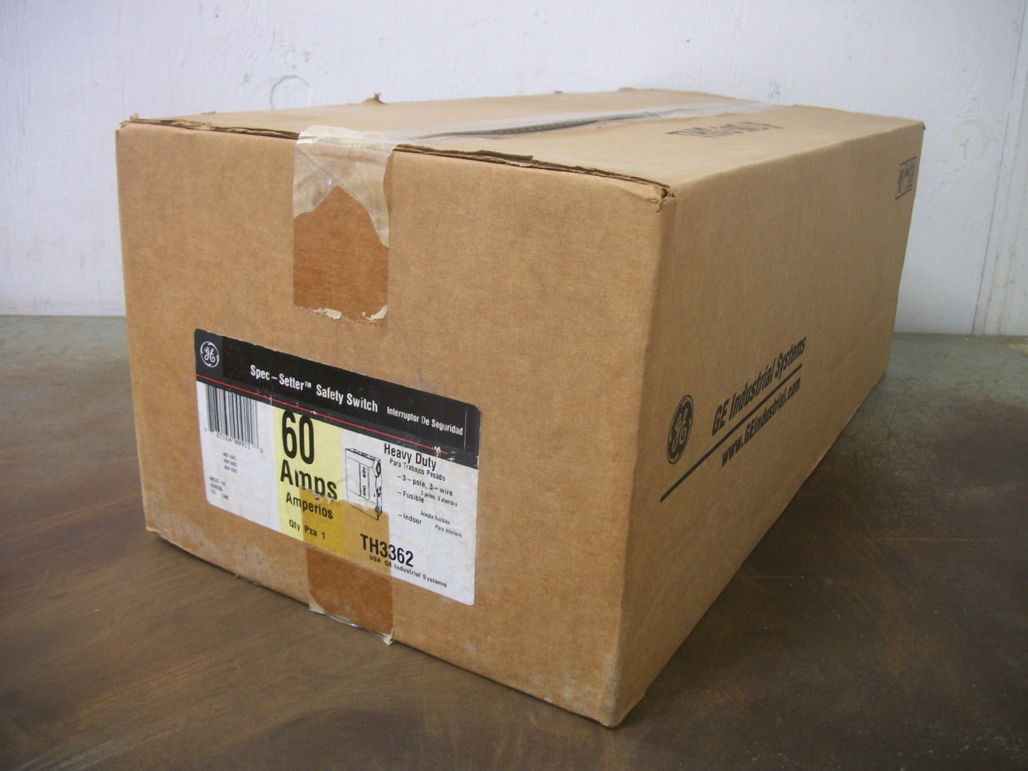 GE DISCONNECT TYPE 1 TH3362 60AMP 600VOLT 3POLE FUSIBLE NIB