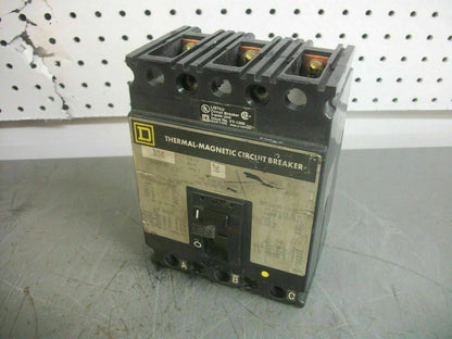 SQUARE D FAL CIRCUIT BREAKER FAL36030 30AMP 600VOLT 3POLE GRAY