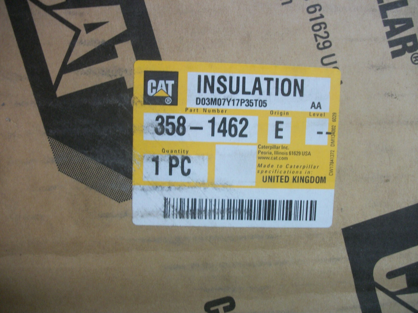 CAT INSULATION 358-1462 NIB