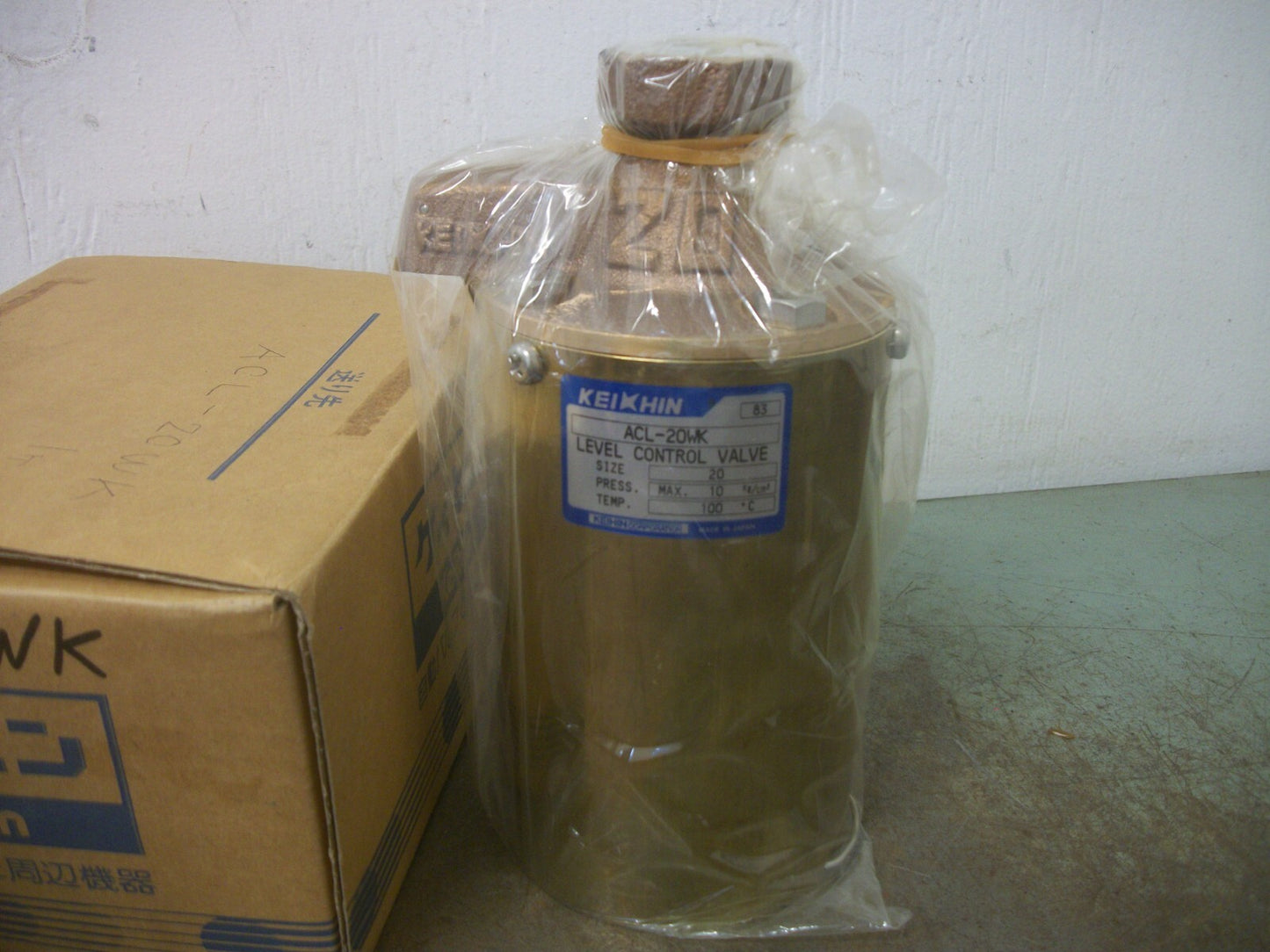 KEIHIN SIZE 20 LEVEL CONTROL VALVE ACL-20WK 10Kg/cm2 100 DEG C NIB