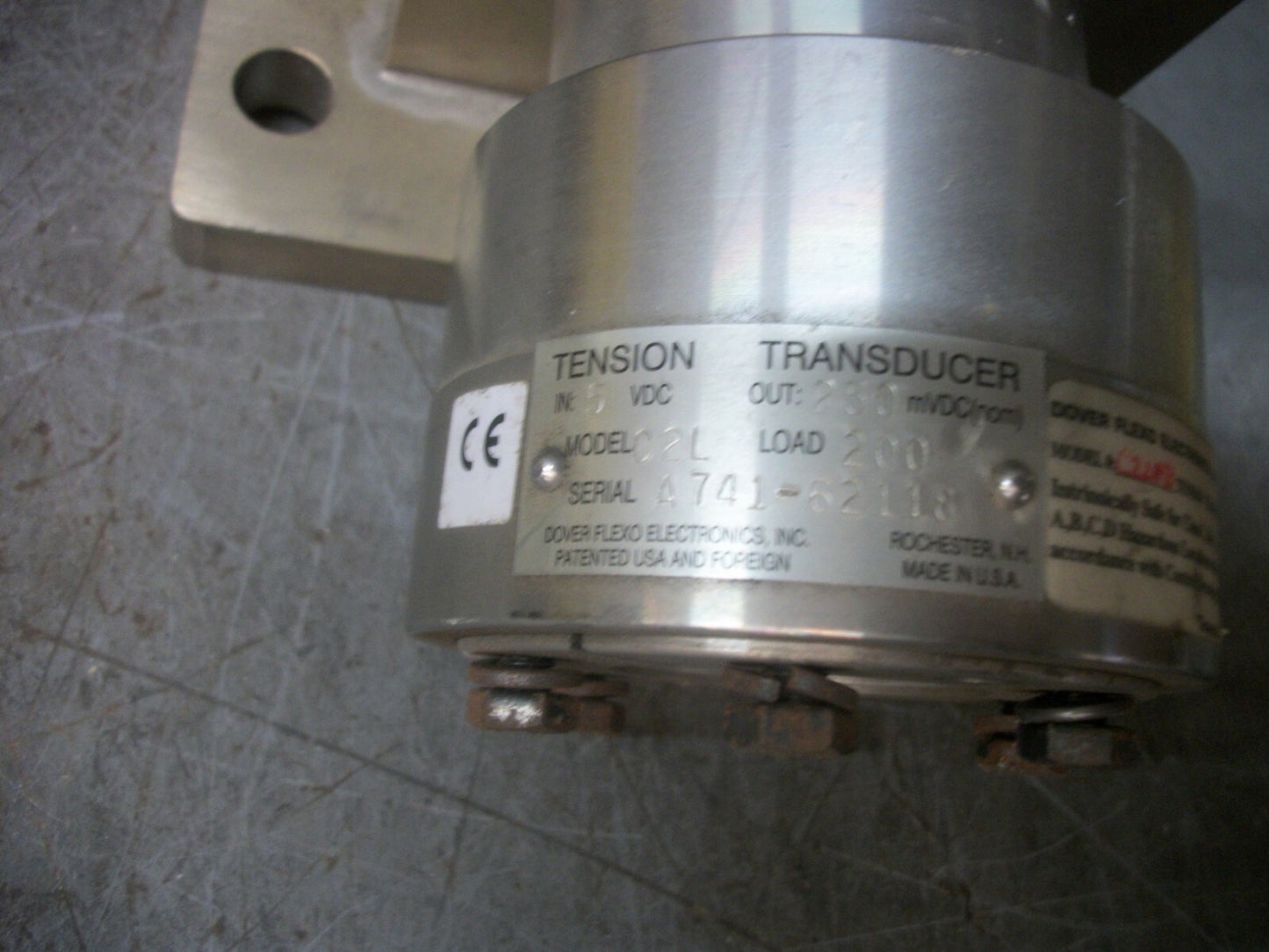 DOVER FLEXO TENSION TRANSDUCER C2L IN 5VDC OUT 250mVDC LOAD 200
