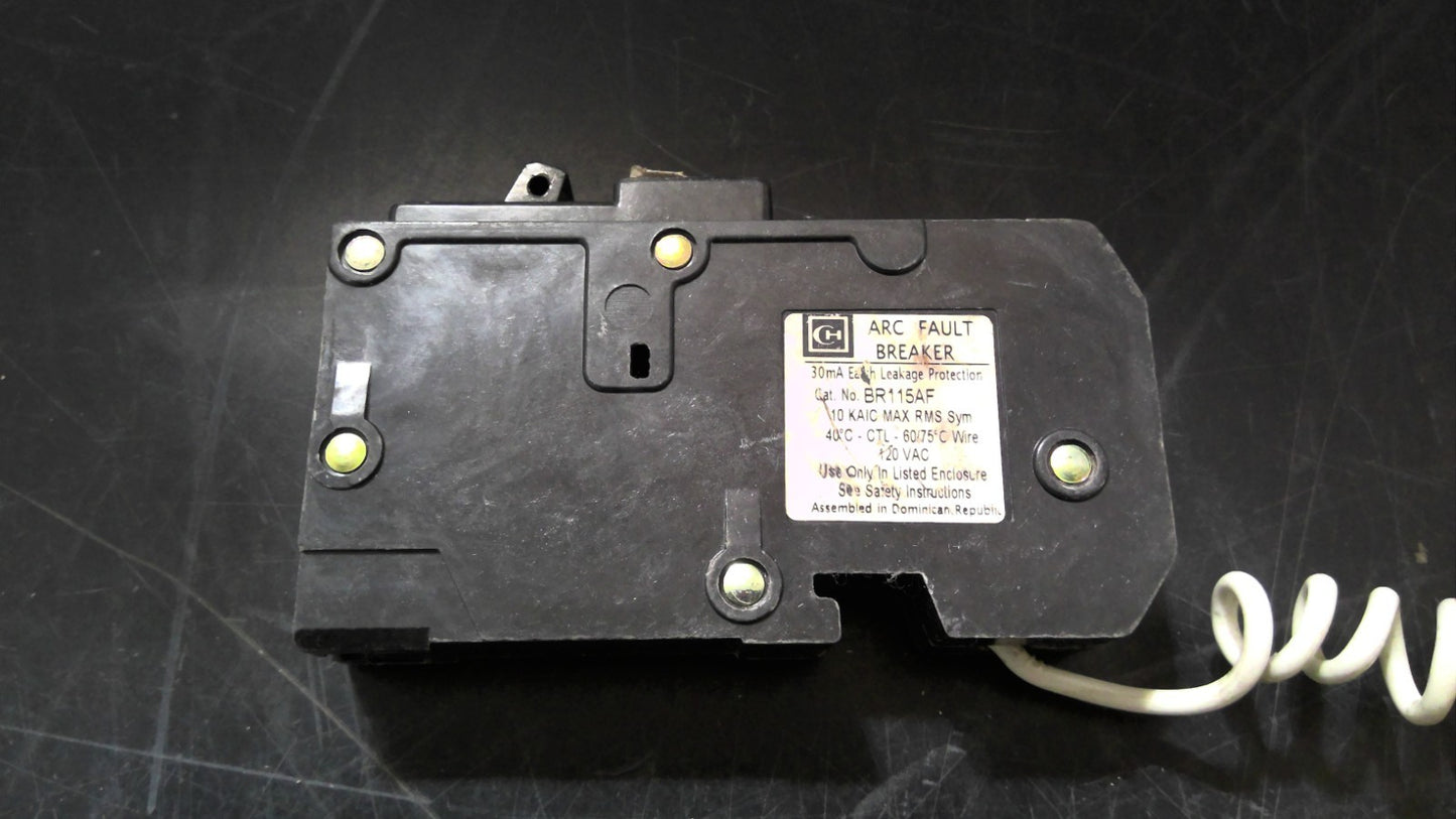 CUTLER-HAMMER AFCI BRAF CIRCUIT BREAKER BR115AF 15AMP 120VOLT 1POLE