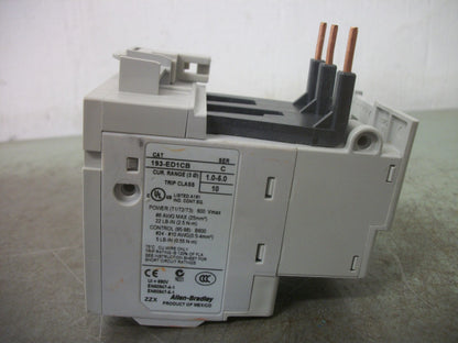ALLEN-BRADLEY E1 PLUS THERMAL OVERLOAD RELAY 193-ED1CB 1.0-5.0AMP