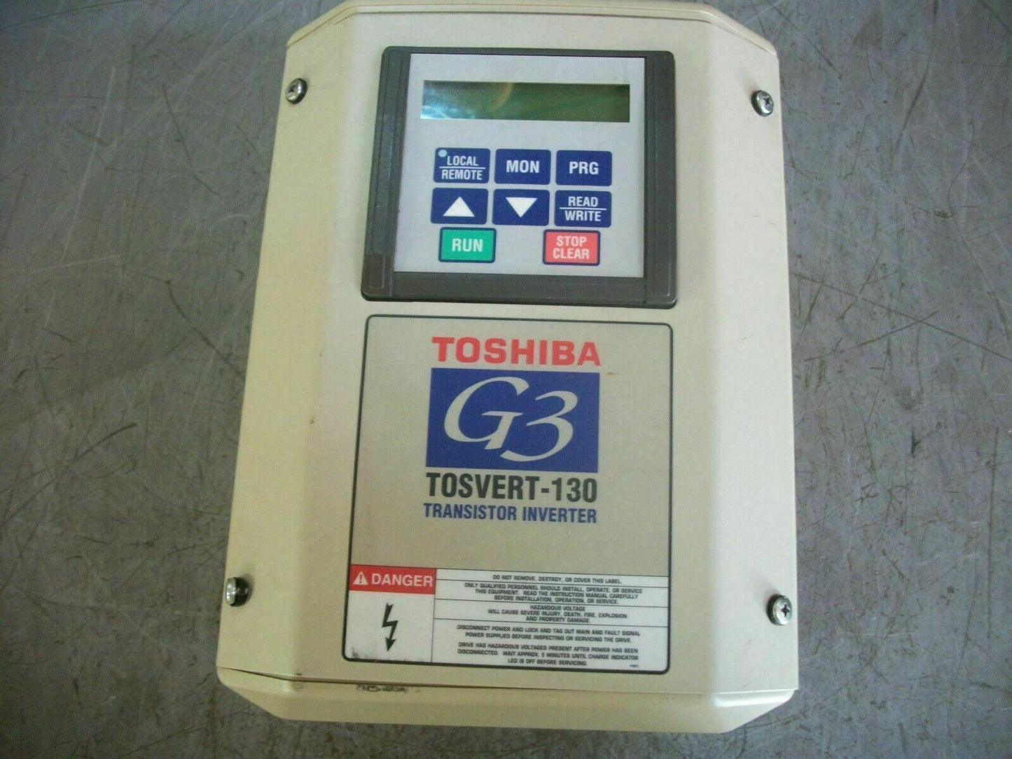 TOSHIBA G3 TOSVERT-130 3HP TRANSISTOR INVERTER DRIVE VT130G3U2035 3.5kVA 230V