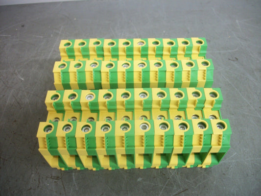 TELEMECANIQUE LOT OF 20 35mm2 EARTH TERMINAL BLOCKS AB1TP3535U NOB