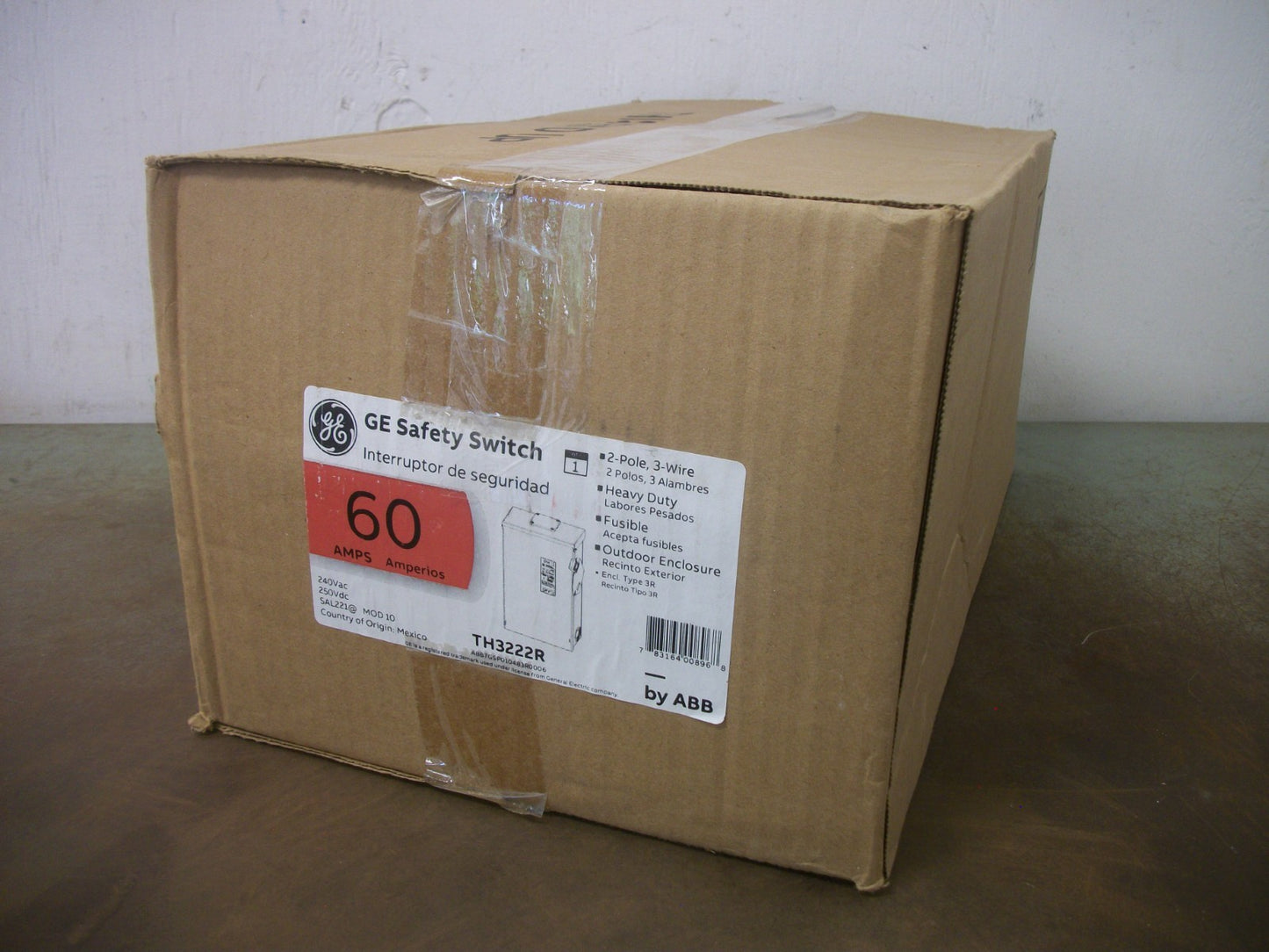 GE DISCONNECT TYPE 3R TH3222R 60AMP 240VOLT 2POLE FUSIBLE NIB