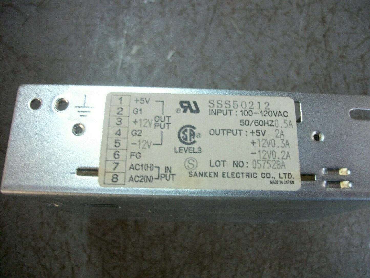 SANKEN POWER SUPPLY SSS50212 5VDC 2AMP NOB