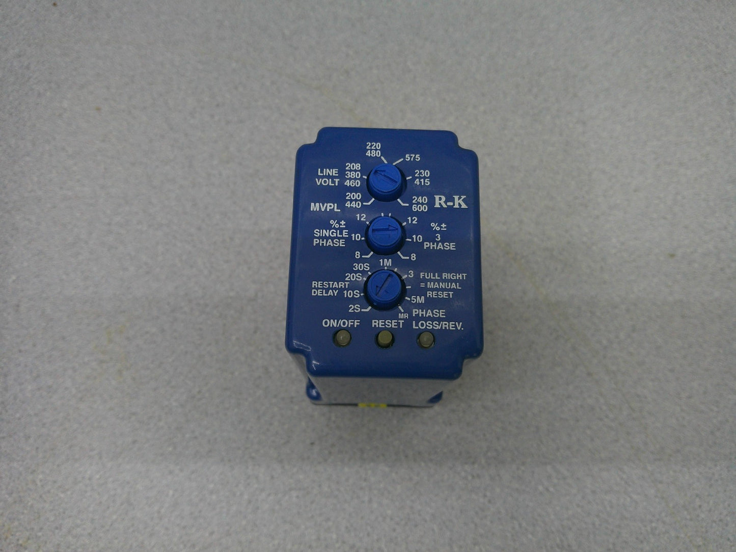 R-K ELECTRONICS 1PH OR 3PH VOLTAGE RELAY MVPL-24A-A1C 24VCOIL 200-600VAC SENSING