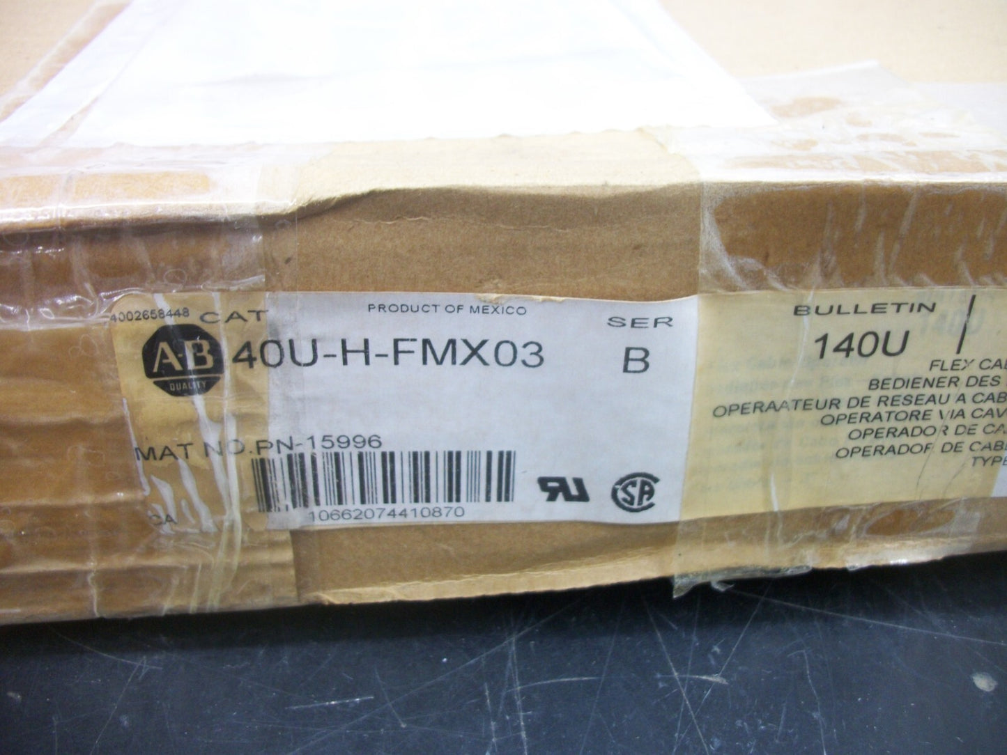 ALLEN-BRADLEY CIRCUIT BREAKER FLEX CABLE OPERATOR 140U-H-FMX03 NIB