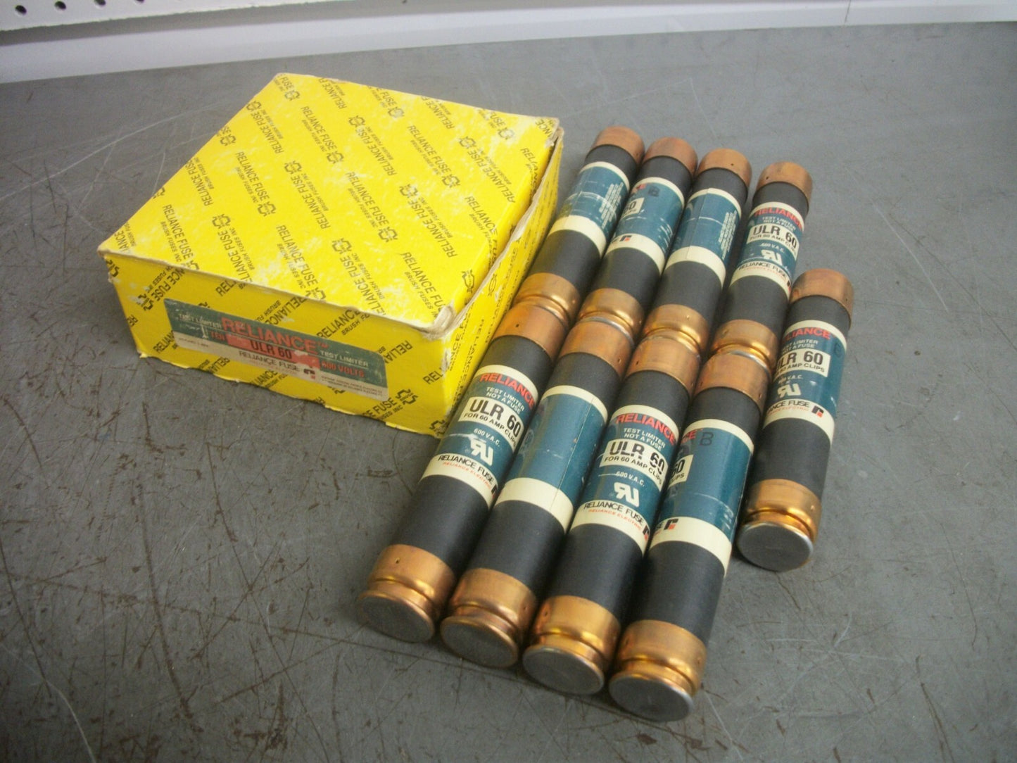 RELIANCE BOX OF 9 TEST LIMITER FUSES ULR60 60AMP 600VOLT NIB
