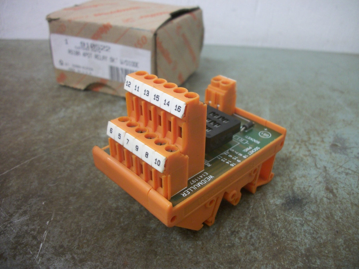 WEIDMULLER RS18A 4PDT RELAY SOCKET W/DIODE 910522 NIB