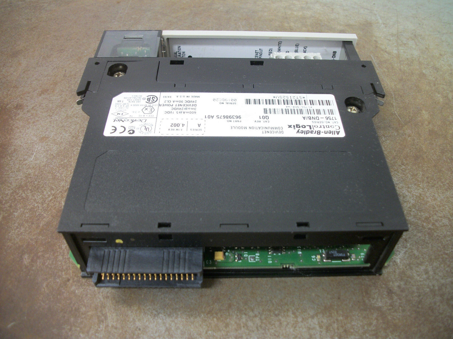 ALLEN-BRADLEY CONTROL LOGIX DEVICENET COMMUNICATION MODULE 1756-DNB/A