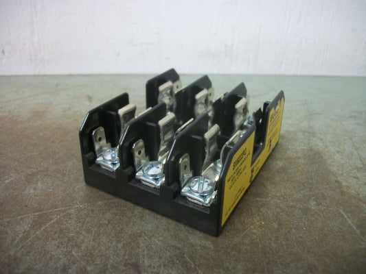 BUSSMANN FUSEHOLDER BM6033PQ 30AMP 600VOLT 3POLE NOB