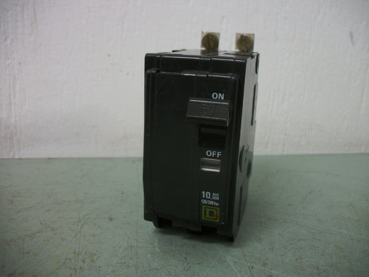 SQUARE D QOB CIRCUIT BREAKER QOB250 50AMP 240VOLT 2POLE NOB