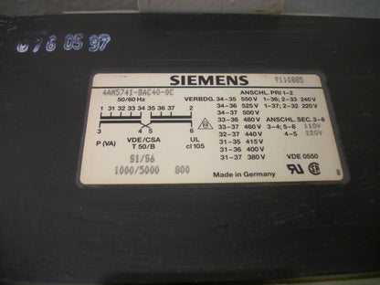SIEMENS TRANSFORMER 4AM5741-8AC40-0C HV 550X220 LV 110/120