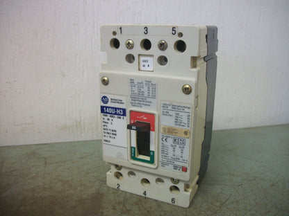 ALLEN-BRADLEY 140U-H3 CIRCUIT BREAKER 140U-H3C3-C60 60AMP 600VOLT 3POLE