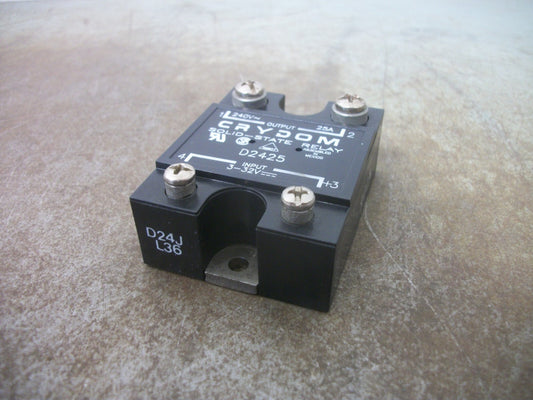 CRYDOM SOLID-STATE RELAY D2425 240VAC 25AMP 3-32VDC