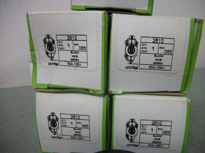 LEVITON LOT OF 5 SINGLE LOCK RECEPTACLES 30AMP 125VOLT 2P 3W+G NIB