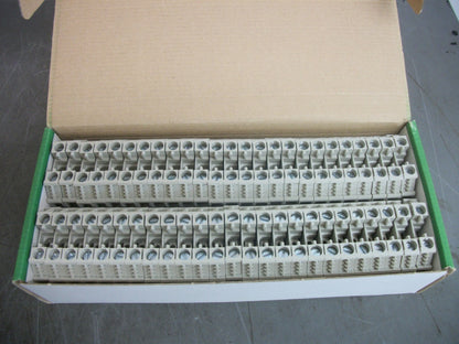 TELEMECANIQUE BOX OF 50 10mm2 SCREW CLAMP BLOCKS AB1VVN1035U NIB