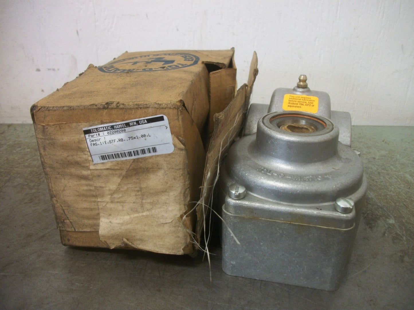 TOLOMATIC 1:1 RATIO GEARBOX REDUCER 02200200 .75X1.00,L NIB