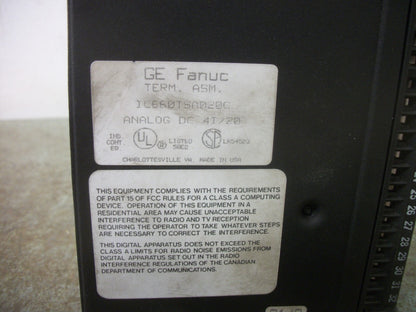 GE FANUC ANALOG DC 4I/2O PLC I/O MODULE IC660EBA020K