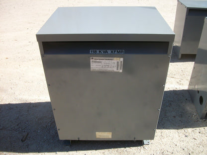GE 118KVA 3PH TRANSFORMER 9T23B4009G22 HV 460 LV 460/266 REFURB