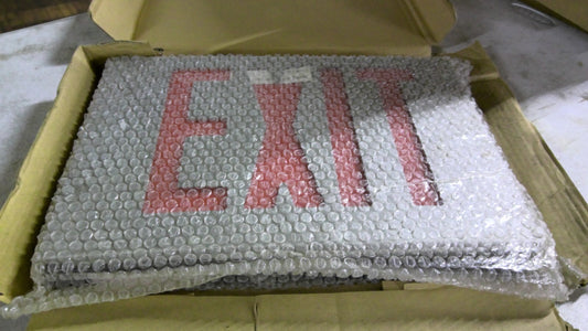 PHILIPS 8" NEW YORK DIE CAST LED UNIVERSAL RED LETTER EXIT SIGN ER40LD3R NIB