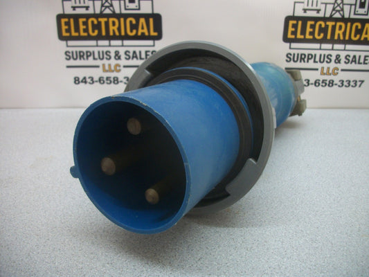 HUBBELL PIN & SLEEVE CONNECTOR PLUG HBL3100P6W 100AMP 250VOLT 2POLE 3W