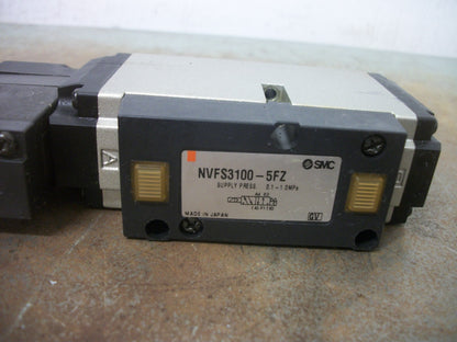 SMC PNEUMATIC SOLENOID VALVE NVFS3100-5FZ 26VCOIL 0.1-1.0MPa