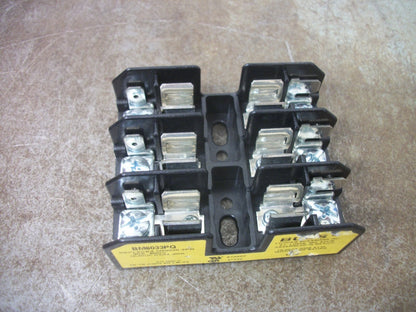 BUSSMANN FUSEHOLDER BM6033PQ 30AMP 600VOLT 3POLE NOB