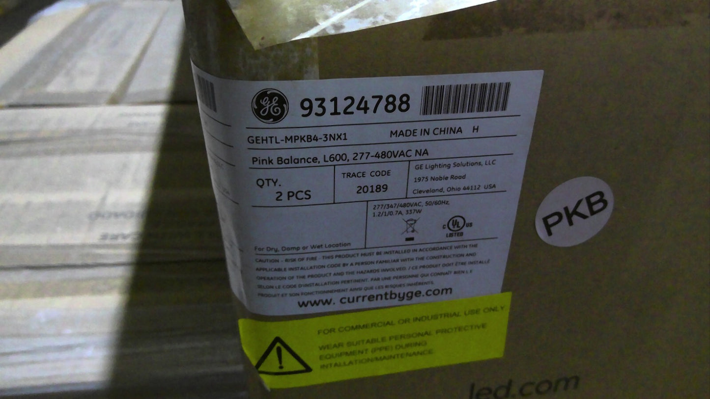 GE 93124788 BOX OF 2 ARIZE ELEMENT PINK BALANCE LIGHTS GEHTL-MPKB4-3NX1 277/480V