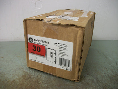 GE DISCONNECT TYPE 1 TG4321 30AMP 240VOLT 3POLE FUSIBLE NIB
