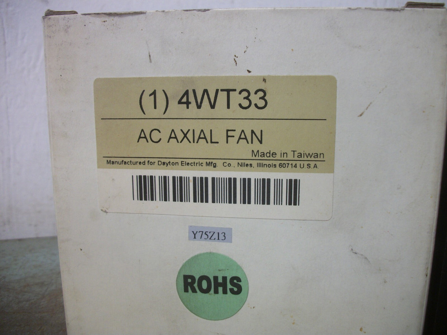 DAYTON AC AXIAL FAN 4WT33 230VOLT 105CFM 2900RPM NIB