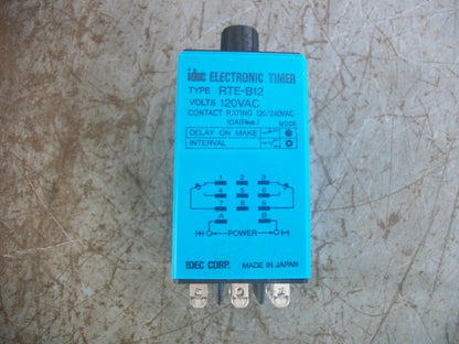IDEC ELECTRONIC TIMER RTE-B12 120VOLT 0-60MIN 120VOLT