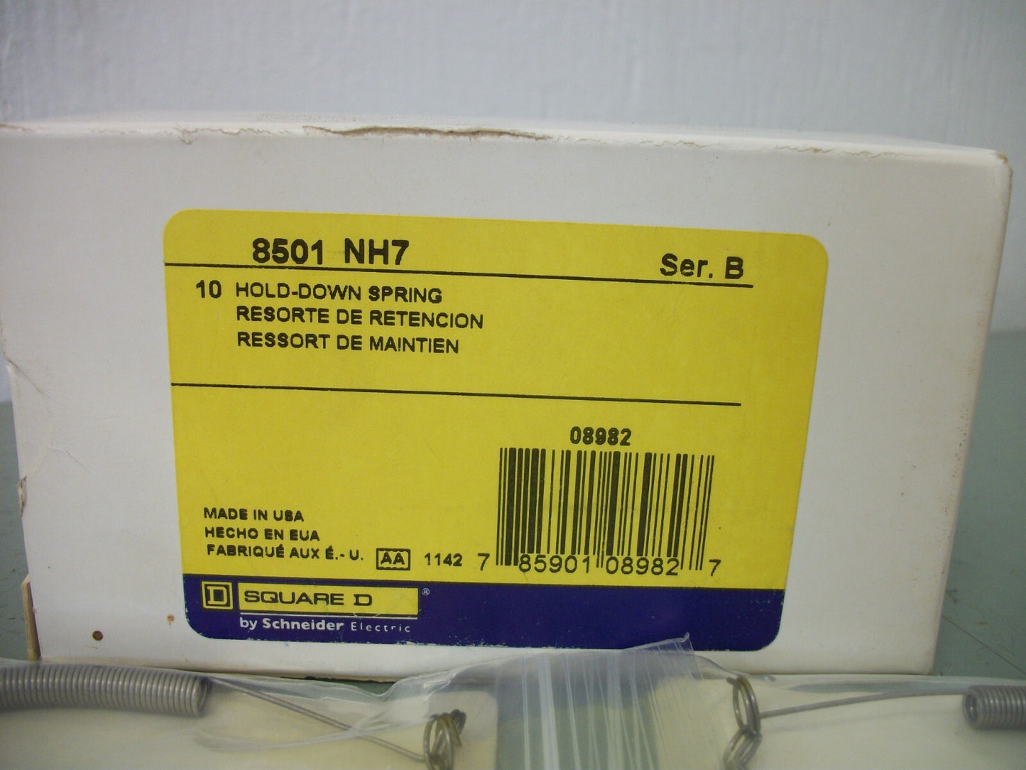 SQUARE D LOT OF 9 RELAY HOLD-DOWN SPRINGS 8501NH7 NIB