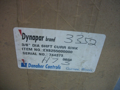 DYNAPAR 3/8" DIAMETER ENCODER UNIT EX6255000000 NIB