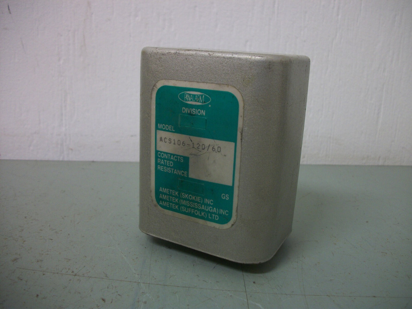 AMTEK PANALARM RELAY ACS106-120/60 NOB