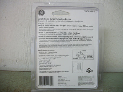 GE WHOLE HOUSE SURGE PROTECTOR THQLSURGE 120/240VOLT 1PH 3W NEW