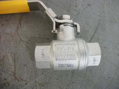 TCI TC-02X 3/8" SS BALL VALVE 316 1000WOG NOB