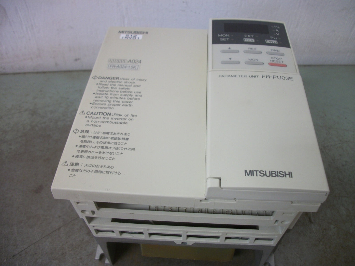 MITSUBISHI FREQROL-A024 1.5KW INVERTER DRIVE FR-A024-1.5K 230VOLT 3PH