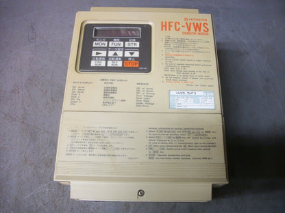 HITACHI HFC-VWS TRANSISTOR INVERTER DRIVE VWS5.5HF3 460VOLT 3PH 8.6AMP