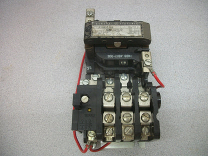 GE SIZE 0 MOTOR STARTER CR306B1** 18AMP 208VCOIL 3PH 600V 5HP