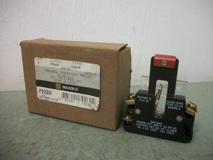 SQUARE D THERMAL OVERLOAD RELAY 9065C01R NIB