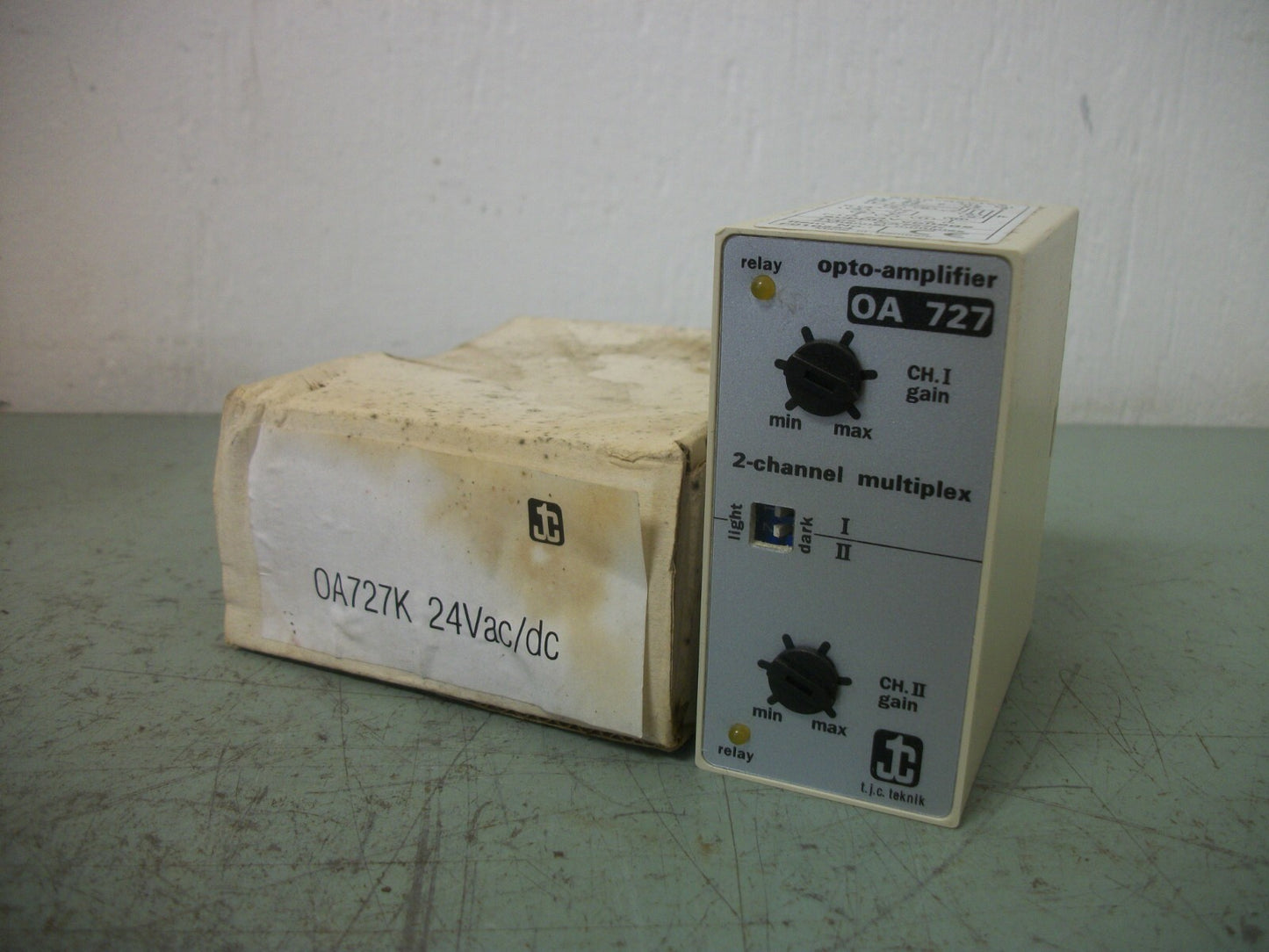 TJC TEKNIK 2-CHANNEL MULTIPLEX OPTO-AMPLIFIER OA727K 24VDC NIB