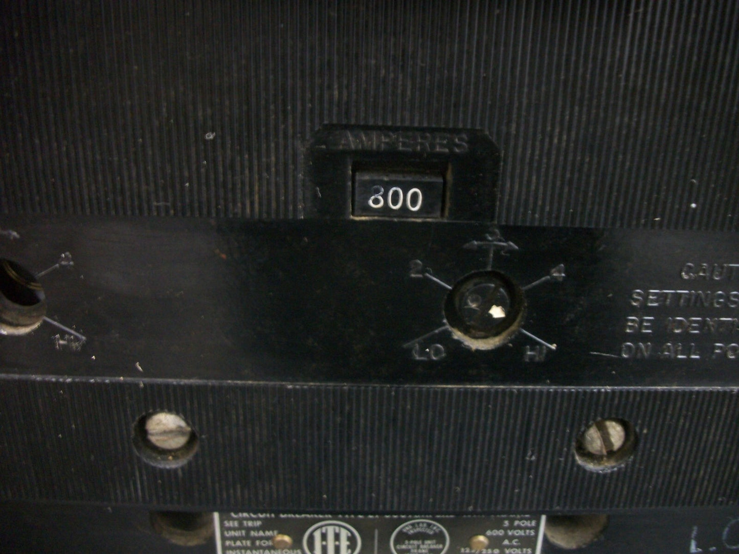 SIEMENS ITE KM3 CIRCUIT BREAKER KM3F800 800AMP 600VOLT 3POLE W/800A TRIP