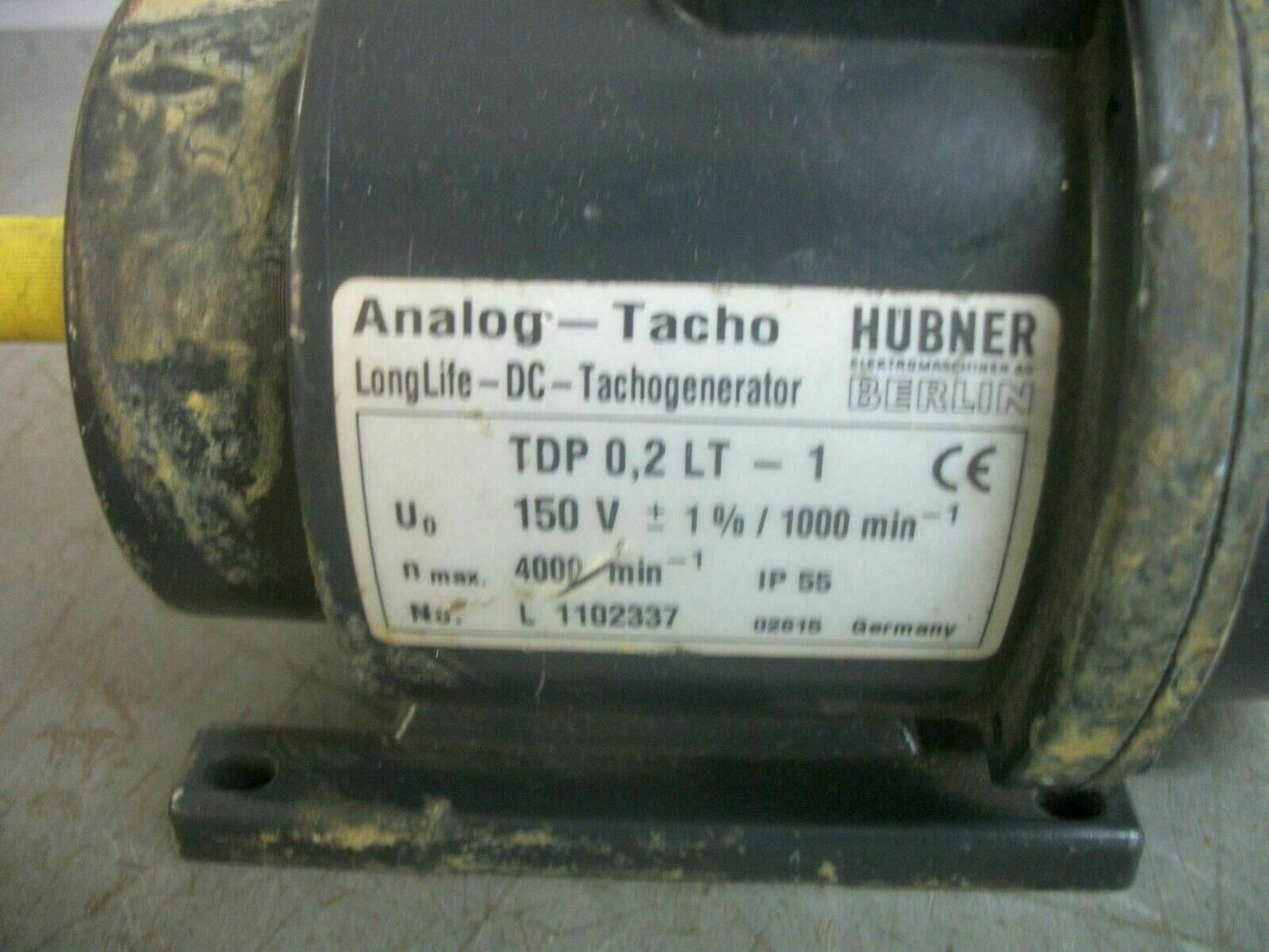 HUBNER ANALOG-TACHO LONGLIFE DC TACHOGENERATOR TDP0,2LT-1 150VOLT 4000RPM