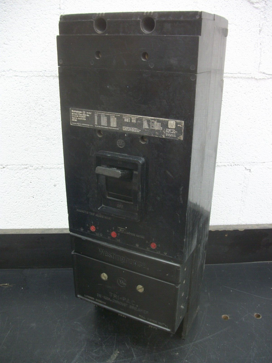 WESTINGHOUSE NB CIRCUIT BREAKER NB3800PF 800AMP 600VOLT 3POLE W/600A TR NO COVER