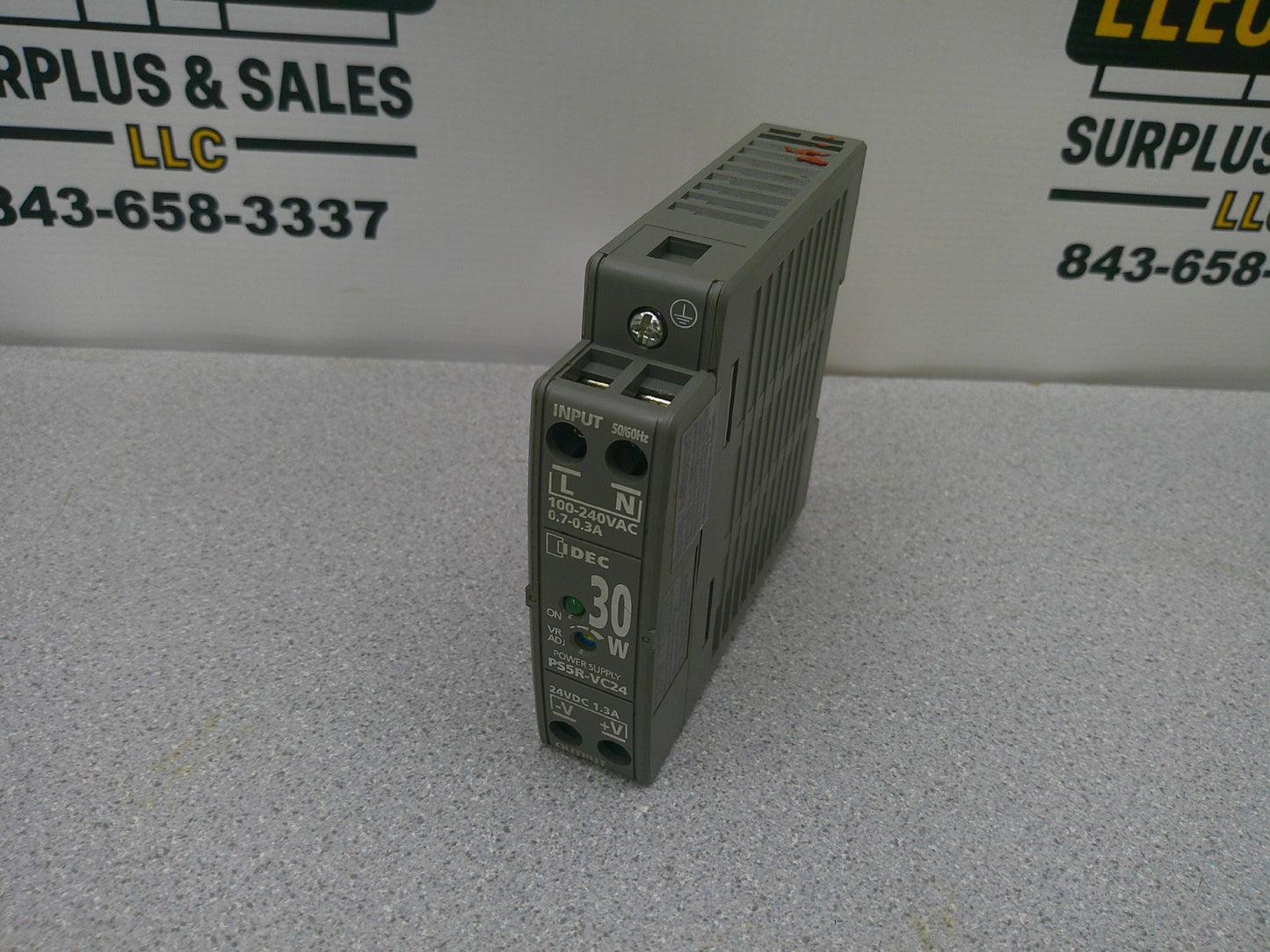 IDEC 30W POWER SUPPLY UNIT PS5R-VC24 24VDC 1.3AMP